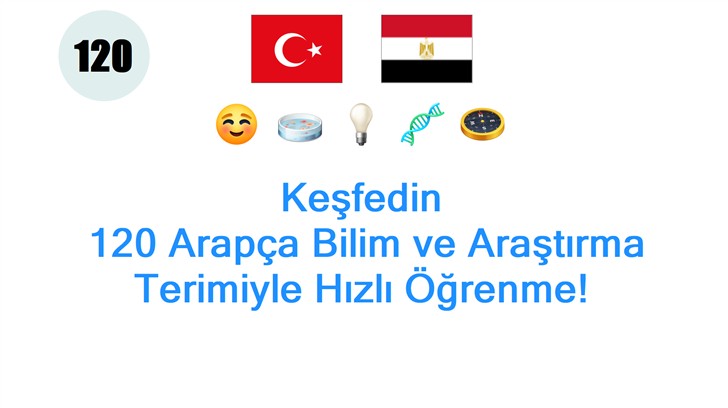 Keşfedin: 120 Arapça Bilim ve Araştırma Terimiyle Hızlı Öğrenme!
